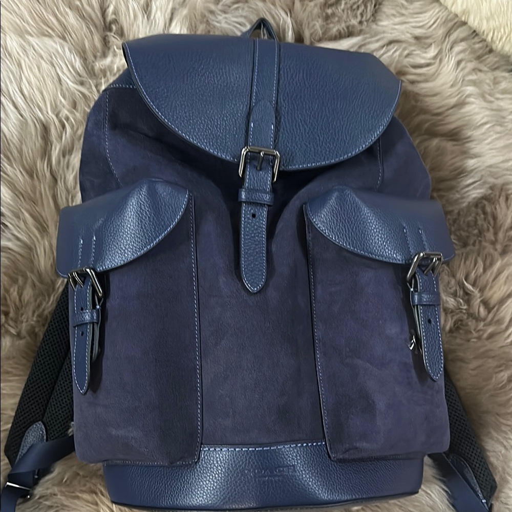 Coach navy Warner backpack